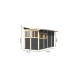  Karibu | Aanbouw Wandlitz 4 | Terragrijs 202933-01